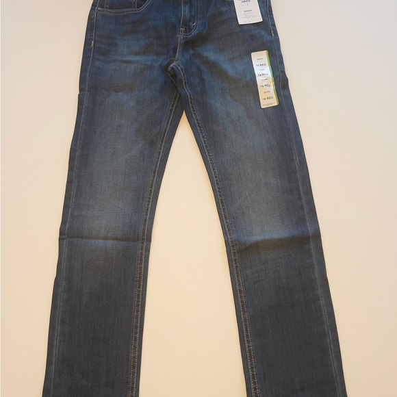 NWT Women's Denizen from Levi's Dark Blue Straight Jeans Size 14R Skinny (G3) - Picture 2 of 9